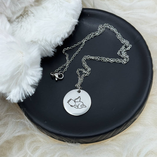 Angel Baby Memorial Necklace β Minimalist Remembrance Jewelry in Gold or Silver - Embellish My Heart