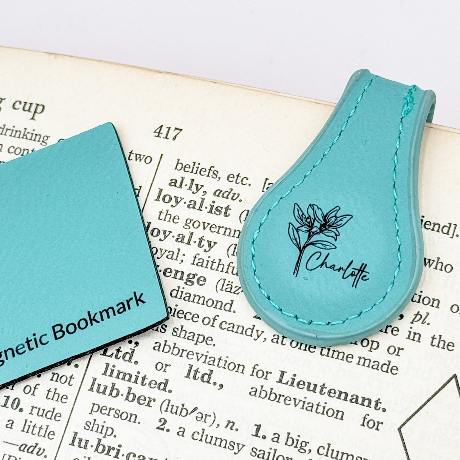 Custom Magnetic Leather Bookmark β Personalized Engraved Front or Double - Sided | Gift for Readers, Journals, or Bible Tabs - Embellish My Heart