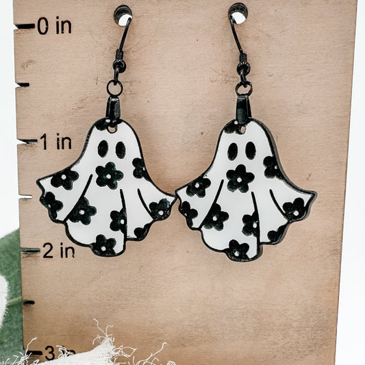Daisy Ghost Dangle Earrings - Embellish My Heart
