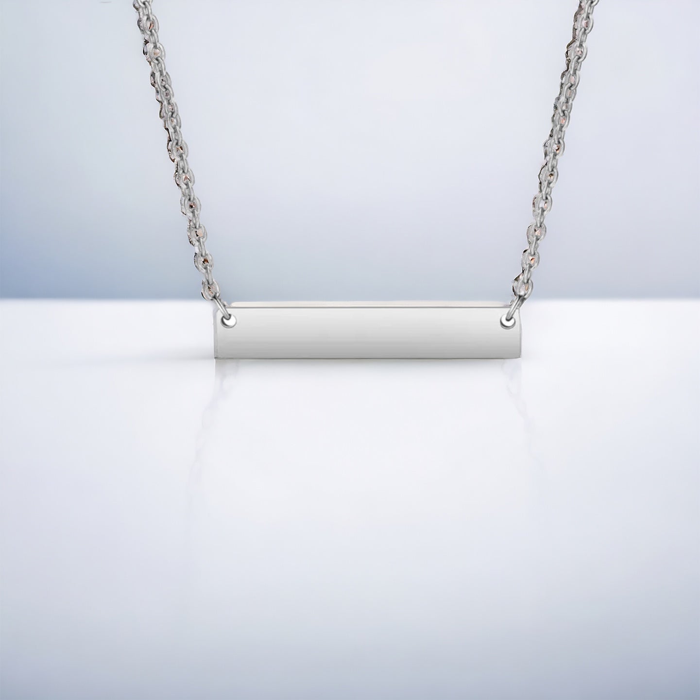 Handwritten Message Horizontal Bar Stainless Steel Necklace - Embellish My Heart