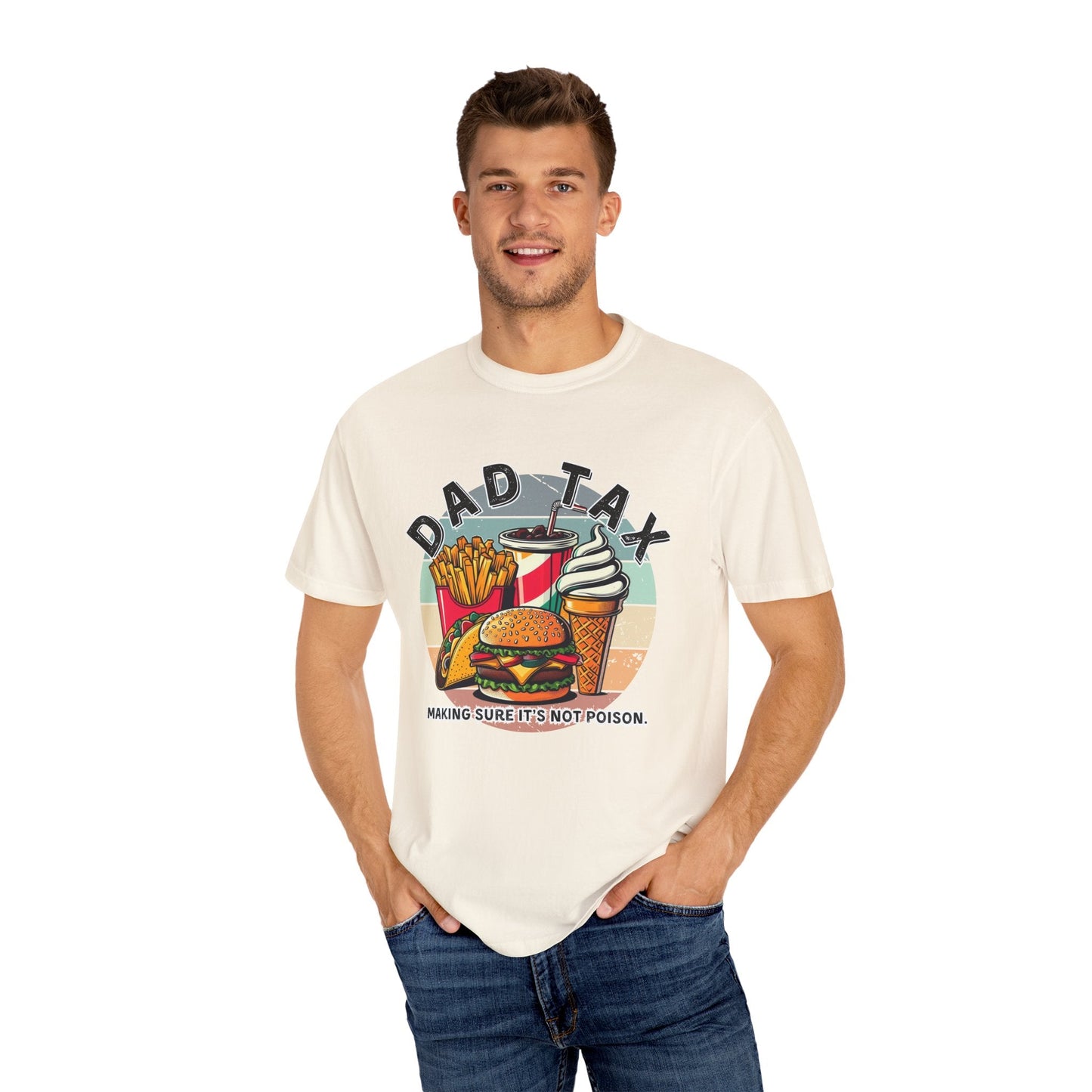 Humorous Dad Tax T-Shirt - Fun Gift for Fathers, Casual Summer Wear, Dad Humor Tee, Perfect for Father's Day, Foodie Gift - Embellish My Heart