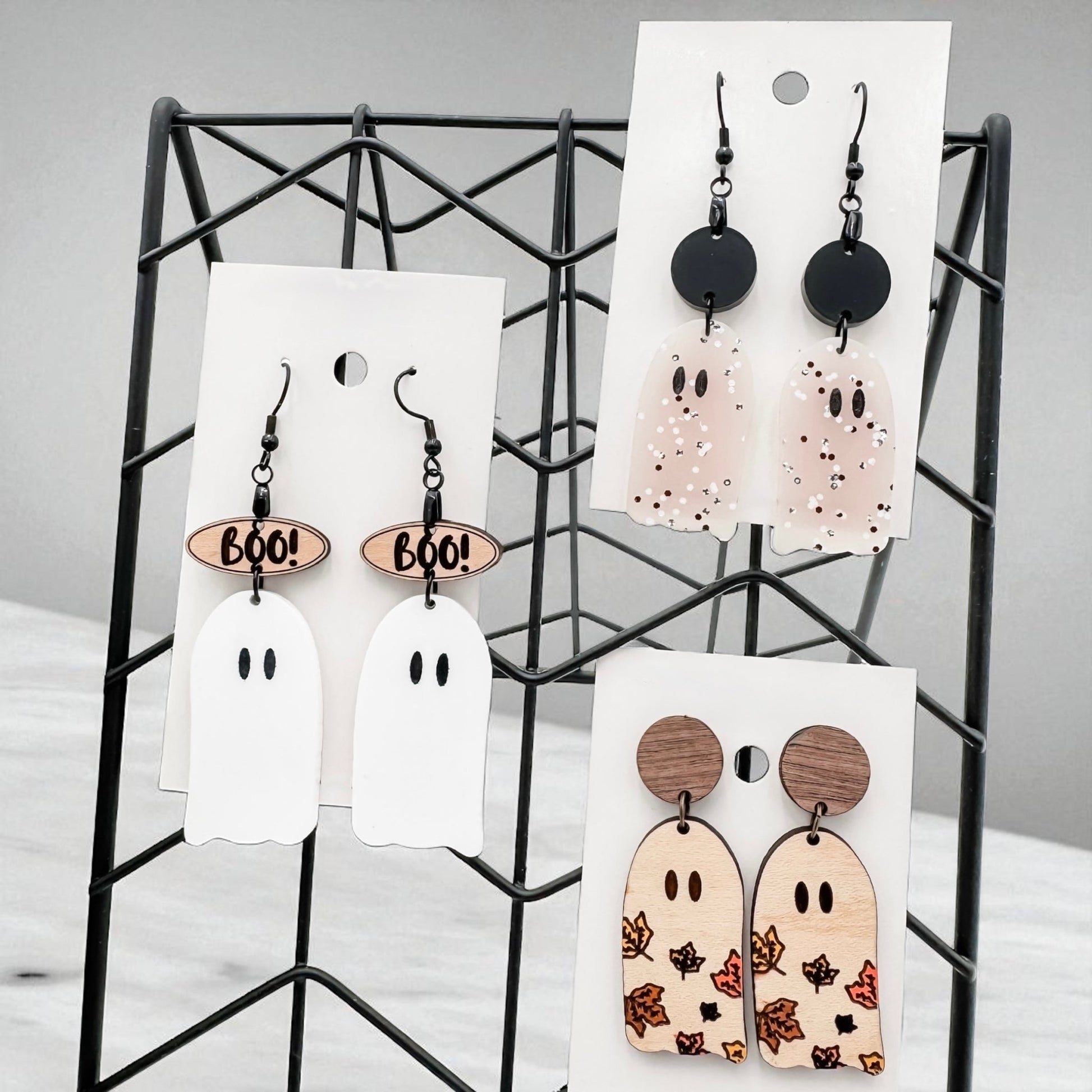 Wholesale β Ghost Earrings β Handmade Lightweight Halloween Jewelry β 3 Styles - Embellish My Heart