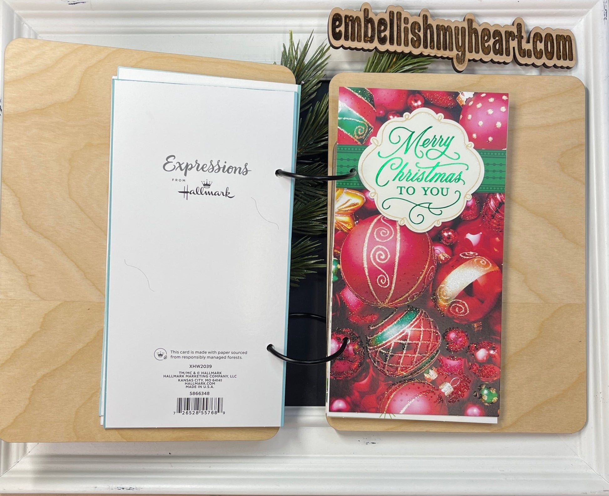 Christmas Card Keeper, Christmas Card Holder, Christmas Card Keepsake, Christmas Card Booklet, Card Organizer, Cards of Christmas Pa - Embellish My Heart