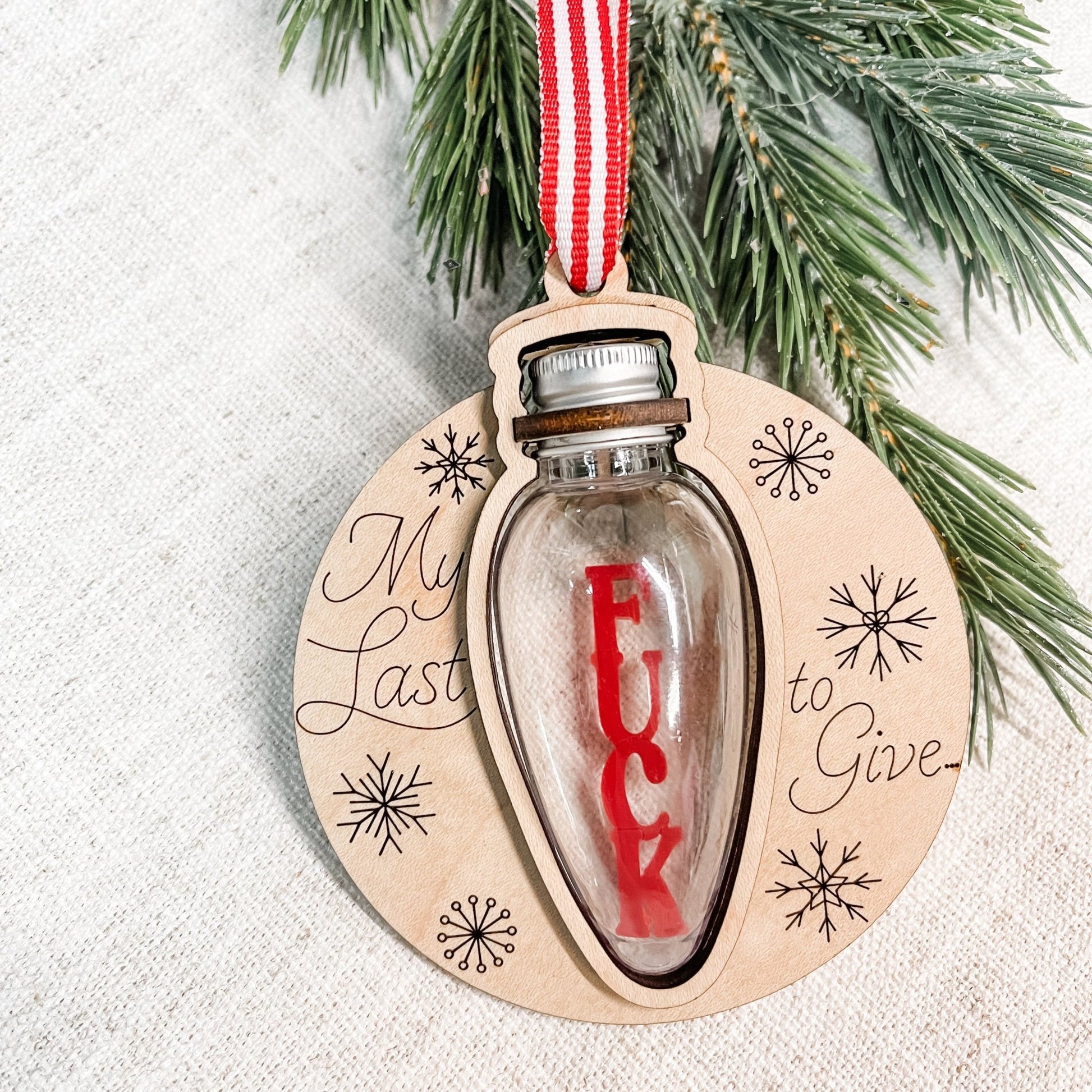 It's My Last F | Last F To Give Wood Ornament, F*ck Christmas Ornament - Embellish My Heart