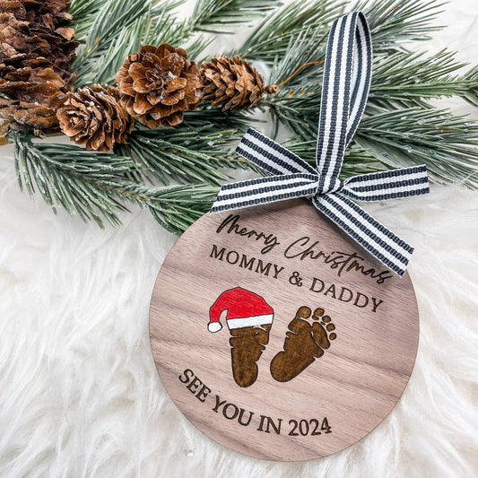 See you in 2024 Mommy and Daddy Christmas Ornament - Embellish My Heart