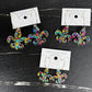 Fleur De Lis Hoop Earrings – Metallic Confetti Dots | Louisville - Inspired Derby Day Style - Embellish My Heart