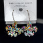 Fleur De Lis Hoop Earrings – Metallic Confetti Dots | Louisville - Inspired Derby Day Style - Embellish My Heart