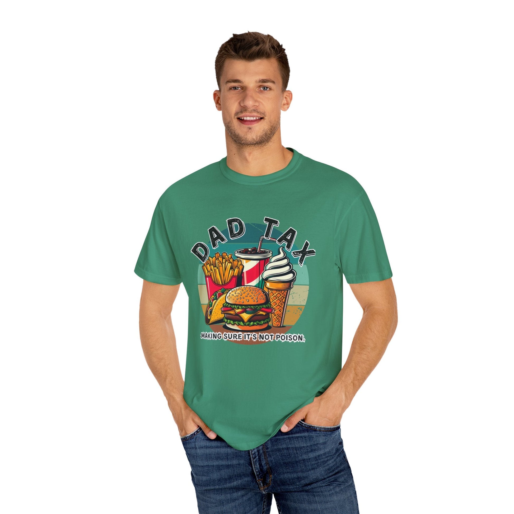 Humorous Dad Tax T-Shirt - Fun Gift for Fathers, Casual Summer Wear, Dad Humor Tee, Perfect for Father's Day, Foodie Gift - Embellish My Heart