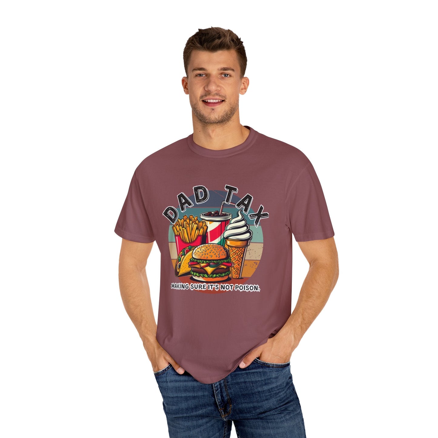 Humorous Dad Tax T-Shirt - Fun Gift for Fathers, Casual Summer Wear, Dad Humor Tee, Perfect for Father's Day, Foodie Gift - Embellish My Heart