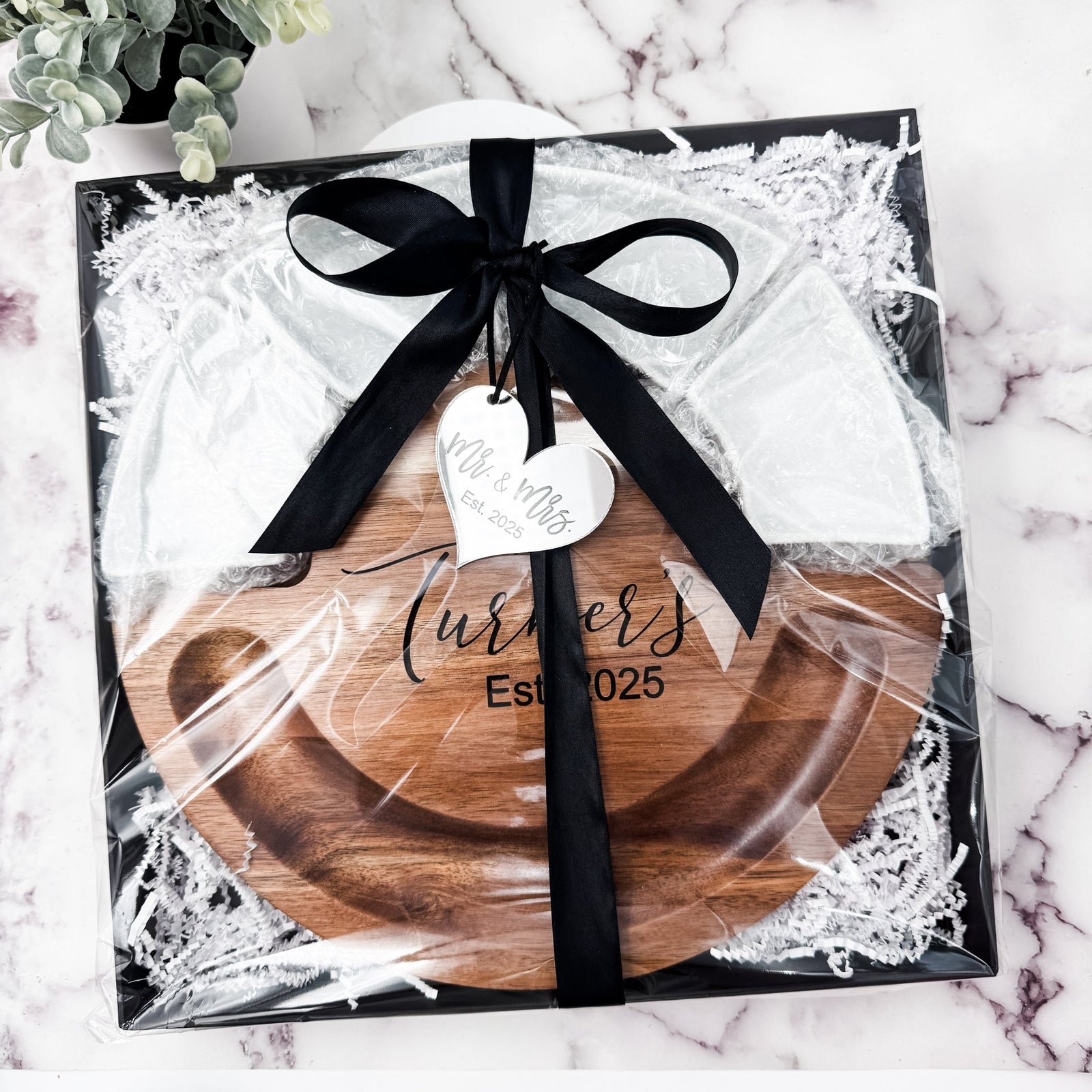 Personalized Charcuterie Cutting Board with Knives & Ramekins – Wedding Gift, Housewarming Gift, Closing Gift - Embellish My Heart