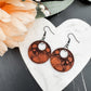Pumpkin Circle Leather Earrings - Embellish My Heart
