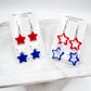 Red White and Blue Solid Star Earrings – Bold Patriotic Statement Earrings for 4th of July, Team Spirit, USA Accessories - Embellish My Heart